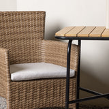 Holmbeck Cafetable Steel - Černá / Obdélníková 55*70*74 +Malina Jídelní židle Alumnium - Příroda / Proutí _2
