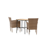 Holmbeck Cafetable Steel - Černá / Obdélníková 55*70*74 +Malina Jídelní židle Alumnium - Příroda / Proutí _2
