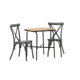 Holmbeck Cafetable Steel – černá / obdélníková 55*70*74 +Tablas jídelní židle hliník – černá / _2