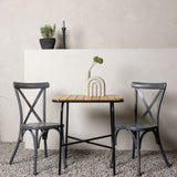 Holmbeck Cafetable Steel – černá / obdélníková 55*70*74 +Tablas jídelní židle hliník – černá / _2