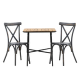 Holmbeck Cafetable Steel – černá / obdélníková 55*70*74 +Tablas jídelní židle hliník – černá / _2