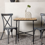 Holmbeck Cafetable Steel – černá / obdélníková 55*70*74 +Tablas jídelní židle hliník – černá / _2
