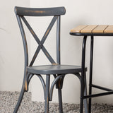 Holmbeck Cafetable Steel – černá / obdélníková 55*70*74 +Tablas jídelní židle hliník – černá / _2