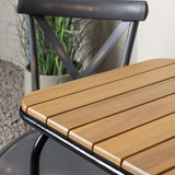 Holmbeck Cafetable Steel – černá / obdélníková 55*70*74 +Tablas jídelní židle hliník – černá / _2