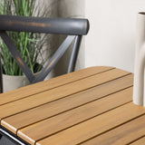 Holmbeck Cafetable Steel – černá / obdélníková 55*70*74 +Tablas jídelní židle hliník – černá / _2