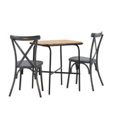 Holmbeck Cafetable Steel – černá / obdélníková 55*70*74 +Tablas jídelní židle hliník – černá / _2