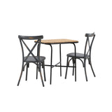 Holmbeck Cafetable Steel – černá / obdélníková 55*70*74 +Tablas jídelní židle hliník – černá / _2