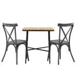 Holmbeck Cafetable Steel – černá / obdélníková 55*70*74 +Tablas jídelní židle hliník – černá / _2