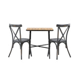 Holmbeck Cafetable Steel – černá / obdélníková 55*70*74 +Tablas jídelní židle hliník – černá / _2