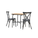 Holmbeck Cafetable Steel – černá / obdélníková 55*70*74 +Tablas jídelní židle hliník – černá / _2