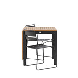 Diego Cafetable hliník – černá / hnědá Aintwood – obdélníková 70*70/130* + jídelní židle Lina – černá _2