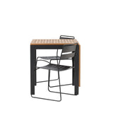 Diego Cafetable hliník – černá / hnědá Aintwood – obdélníková 70*70/130* + jídelní židle Lina – černá _2