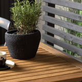 Diego Cafetable hliník – černá / hnědá Aintwood – obdélníkový 70*70/130* +Tablas jídelní židle hliník – černá / _2