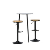Barový stůl Plaza – černá / černá Mdf + barová židle Conway – černá / Oaklook MDF _2