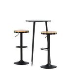 Barový stůl Plaza – černá / černá Mdf + barová židle Conway – černá / Oaklook MDF _2