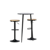 Barový stůl Plaza – černá / černá Mdf + barová židle Conway – černá / Oaklook MDF _2