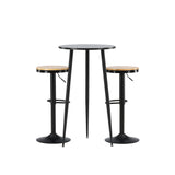 Barový stůl Plaza – černá / černá Mdf + barová židle Conway – černá / Oaklook MDF _2
