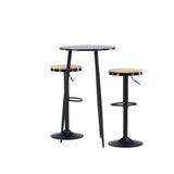 Barový stůl Plaza – černá / černá Mdf + barová židle Conway – černá / Oaklook MDF _2