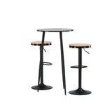 Barový stůl Plaza – černá / černá Mdf + barová židle Conway – černá / Oaklook MDF _2