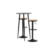 Barový stůl Plaza – černá / černá Mdf + barová židle Conway – černá / Oaklook MDF _2