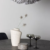 Lanzo jídelní stůl φ120 - Mocca/Mocca + noční jídelní židle - černá / černá sametová _4