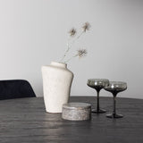 Lanzo jídelní stůl φ120 - Mocca/Mocca + noční jídelní židle - černá / černá sametová _4