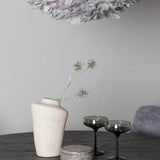 Jídelní stůl Lanzo φ120 - Mocca/Mocca +Jídelní židle Rosie - Černá / Tmavě šedá látka _4