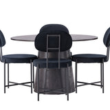 Lanzo jídelní stůl φ120 - Mocca/Mocca +Jídelní židle Stella - Černá / Black Velvet _4