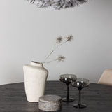 Jídelní stůl Lanzo φ120 - Mocca/Mocca + Noční jídelní židle - Tmavý ořech / Mocca / Hnědá látka _4