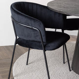 Lanzo jídelní stůl φ120 - Mocca/Mocca + Jídelní židle Selma - Černá / Black Velvet _4