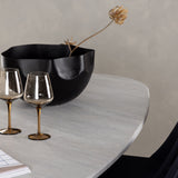 Grönvik Jídelní stůl 180*75 - Mocca / Offwhite Concretelook MDF + Noční jídelní židle - Černá / Black Velvet _4