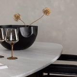 Jídelní stůl Grönvik 180*75 - Mocca / Offwhite Concretelook MDF + Jídelní židle Yesterday - Černá / Černá Boucle _4