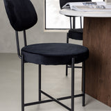 Jídelní stůl Grönvik 180*75 - Mocca / Offwhite Concretelook MDF + Jídelní židle Stella - Černá / Black Velvet _4