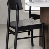 Jídelní stůl Grönvik 180*75 - Mocca / Offwhite Concretelook MDF + Jídelní židle Montros - Přírodní / Přírodní kaučukové dřevo _4