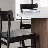 Jídelní stůl Grönvik 180*75 - Mocca / Offwhite Concretelook MDF + Jídelní židle Montros - Přírodní / Přírodní kaučukové dřevo _4