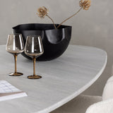 Jídelní stůl Grönvik 180*75 - Mocca / Offwhite Concretelook MDF +Chico Jídelní židle - Černá / Bílá Boucle _4
