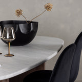Jídelní stůl Grönvik 180*75 - Mocca / Offwhite Concretelook MDF + Polar Jídelní židle - Černé nohy / Black Velvet _4