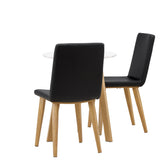 Leonora jídelní stůl φ65 - Oaklook / bílá MDF +Today jídelní židle - přírodní / černá PU _2