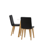 Leonora jídelní stůl φ65 - Oaklook / bílá MDF +Today jídelní židle - přírodní / černá PU _2
