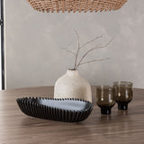 Jídelní stůl Lanzo φ120 - Natural / Natural MDF +Chico Jídelní židle - Black / White Boucle _4