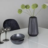 Jídelní stůl Pluto 120/160*90- Bílá / Sklo MDF + Jídelní židle Polar - Black Velvet / Chrome _4