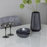 Jídelní stůl Pluto 120/160*90- Bílá / Sklo MDF + Jídelní židle Rosie - Černá / Tmavě šedá látka _4