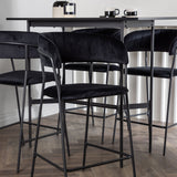 Barový stůl Rax 120*60 - Černá / Černá MDF +Lui Barová židle - Černá / Černá PU _4