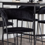 Barový stůl Rax 120*60 - Černá / Černá MDF +Lui Barová židle - Černá / Černá PU _4