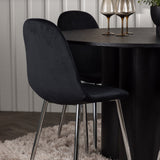 Jídelní stůl Olivia – černá / černá dýha + jídelní židle Polar – černý samet / chrom _4