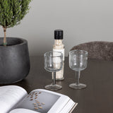 Jídelní stůl Kaseidon - kulatý - kaučukové dřevo / tmavě hnědá MDF + jídelní židle Modesto - šedá / kouřová černá Boucle _4