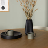 Jídelní stůl Yakidon - Gumové dřevo / Oaklook MDF + Jídelní židle Tvist - Béžová / Béžová PU _4