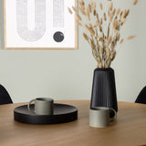 Jídelní stůl Yakidon - Gumové dřevo / Oaklook MDF + Jídelní židle Polar - Black Velvet / Chrome _4