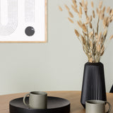 Jídelní stůl Yakidon - Gumové dřevo / Oaklook MDF + Jídelní židle Polar - Černé nohy / Black Velvet _4