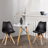 Jídelní stůl Danburi - Woodlook / Woodlook MDF + Jídelní židle Zeno - Nature Woodlook / Černá PP _2